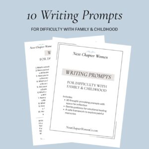 10 writing and journaling prompts to help with difficulty with family and childhood.
